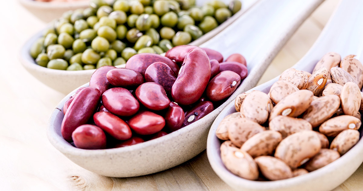 bowls of legumes