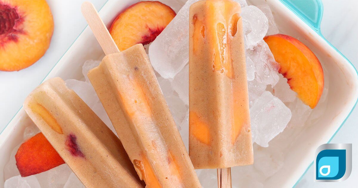 healthy homemade peach popsicles