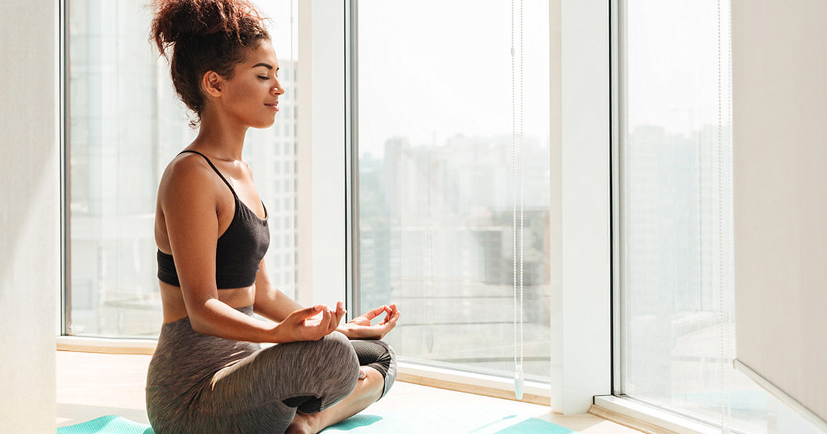 woman meditating